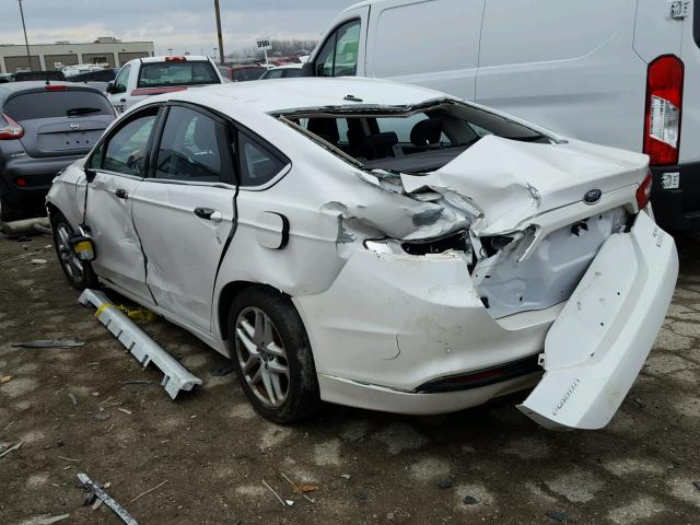 3FA6P0HR4DR226062 - 2013 FORD FUSION SE WHITE photo 3