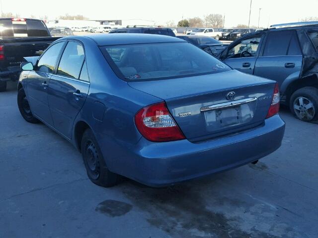 4T1BE30K64U885232 - 2004 TOYOTA CAMRY LE BLUE photo 3