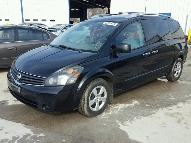 5N1BV28U48N109455 - 2008 NISSAN QUEST S BLACK photo 2