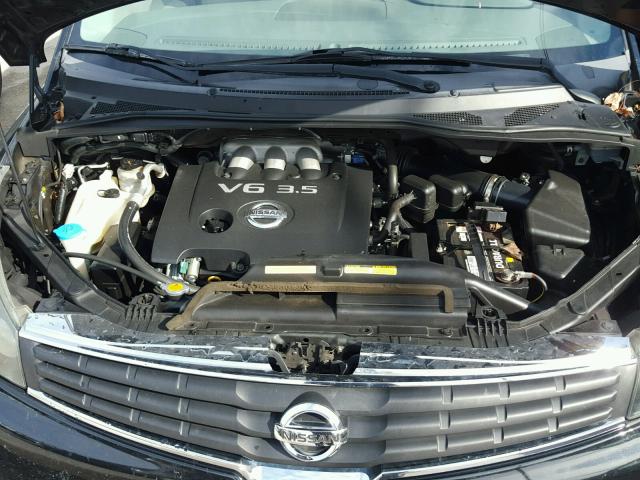 5N1BV28U48N109455 - 2008 NISSAN QUEST S BLACK photo 7