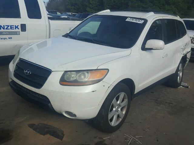 5NMSH13E67H023808 - 2007 HYUNDAI SANTA FE S WHITE photo 2