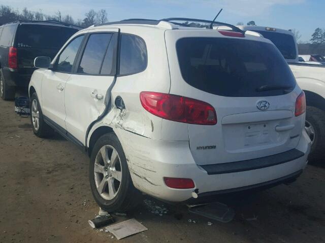 5NMSH13E67H023808 - 2007 HYUNDAI SANTA FE S WHITE photo 3