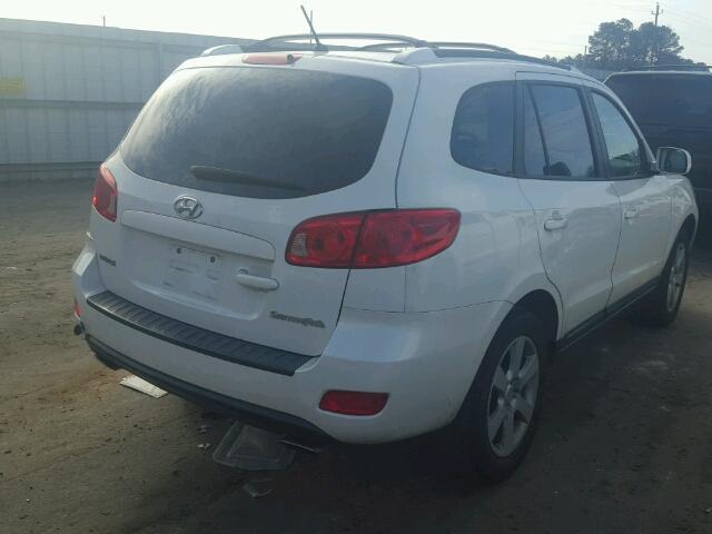 5NMSH13E67H023808 - 2007 HYUNDAI SANTA FE S WHITE photo 4