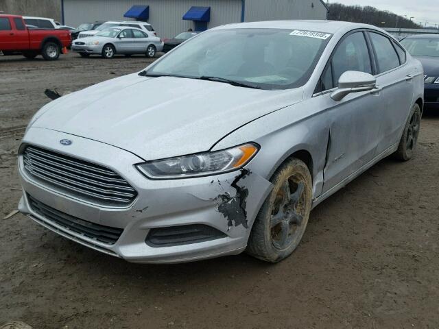 3FA6P0LU5ER282914 - 2014 FORD FUSION SE SILVER photo 2