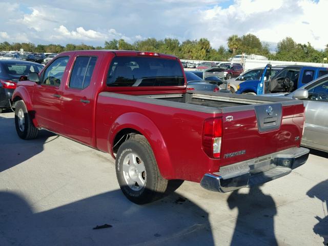 1N6AD09U17C403621 - 2007 NISSAN FRONTIER C RED photo 3