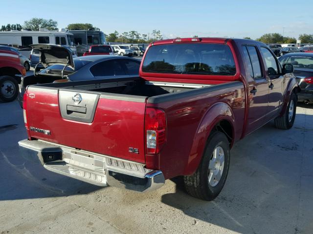 1N6AD09U17C403621 - 2007 NISSAN FRONTIER C RED photo 4