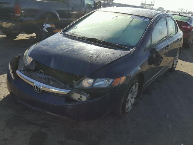 1HGFA16598L035728 - 2008 HONDA CIVIC LX BLUE photo 2