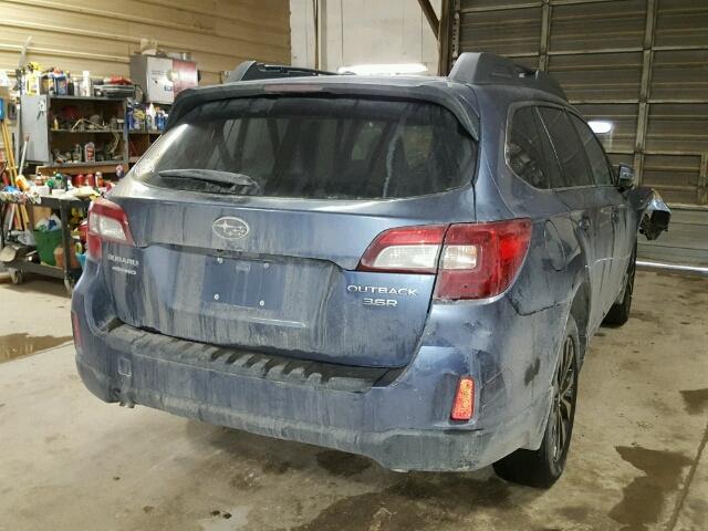 4S4BSENC2F3279943 - 2015 SUBARU OUTBACK 3. BLUE photo 4