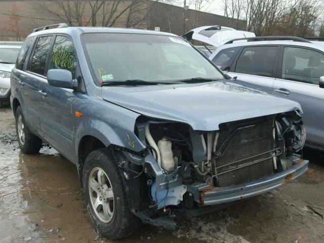 2HKYF18626H542194 - 2006 HONDA PILOT EX BLUE photo 1