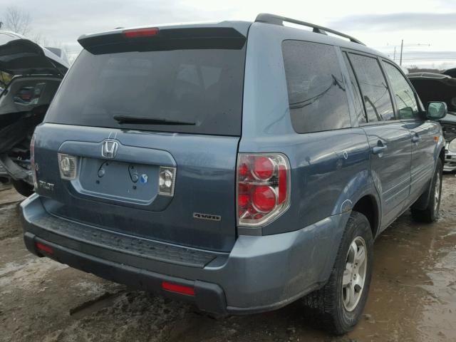 2HKYF18626H542194 - 2006 HONDA PILOT EX BLUE photo 4