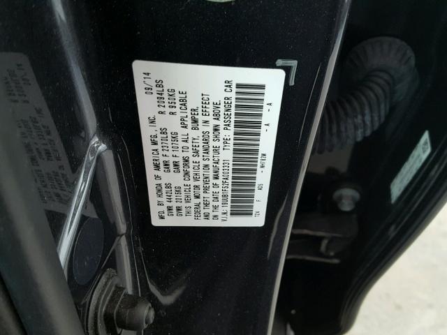 19UUB1F52FA003331 - 2015 ACURA TLX TECH GRAY photo 10