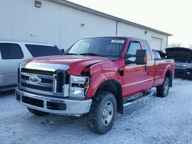 1FTSX21Y58EE27550 - 2008 FORD F250 SUPER RED photo 2