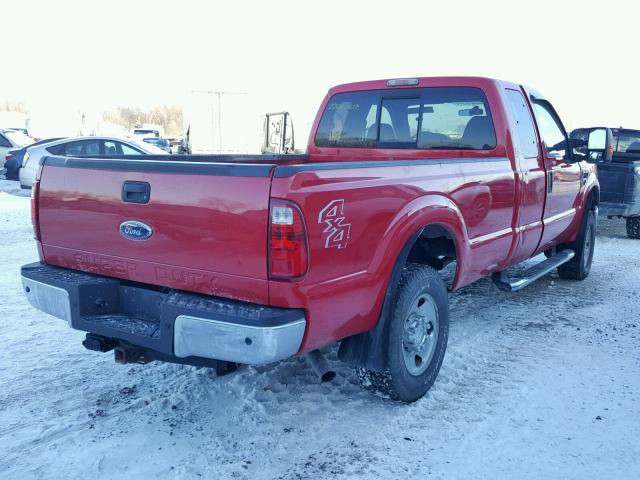 1FTSX21Y58EE27550 - 2008 FORD F250 SUPER RED photo 4