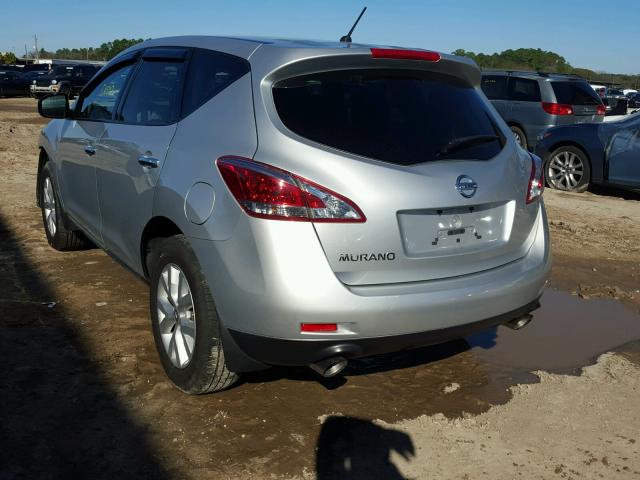 JN8AZ1MU5CW108990 - 2012 NISSAN MURANO S SILVER photo 3