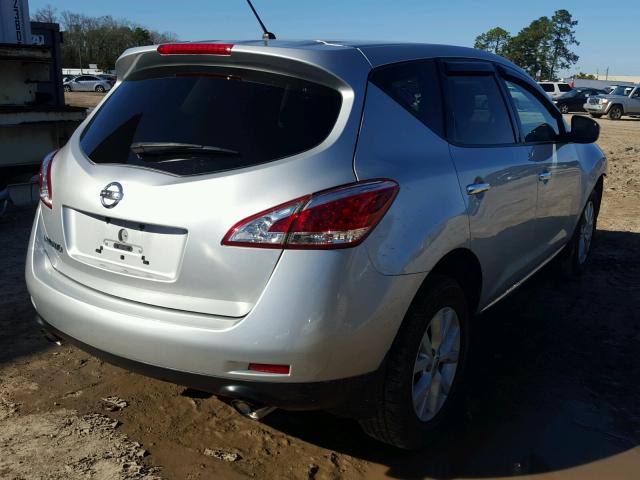 JN8AZ1MU5CW108990 - 2012 NISSAN MURANO S SILVER photo 4