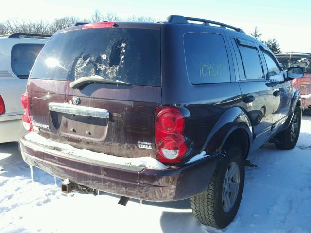 1D4HB58D55F556667 - 2005 DODGE DURANGO LI MAROON photo 4