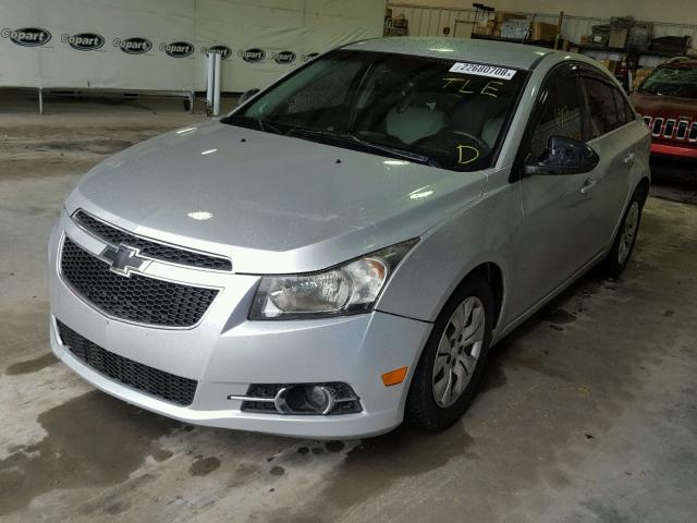 1G1PC5SH5C7150485 - 2012 CHEVROLET CRUZE LS SILVER photo 2