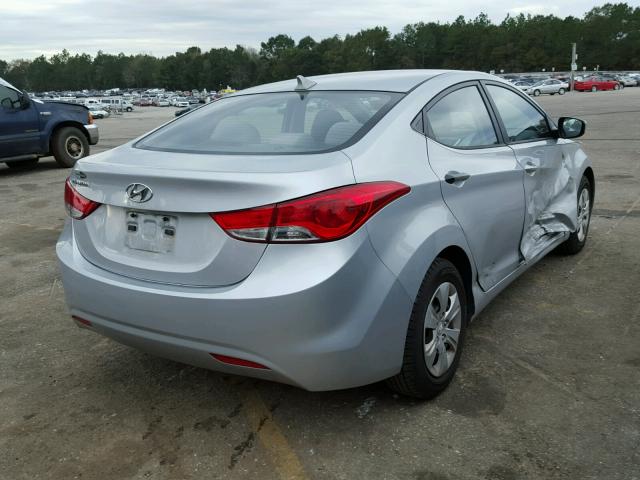 5NPDH4AE4CH147599 - 2012 HYUNDAI ELANTRA GL SILVER photo 4