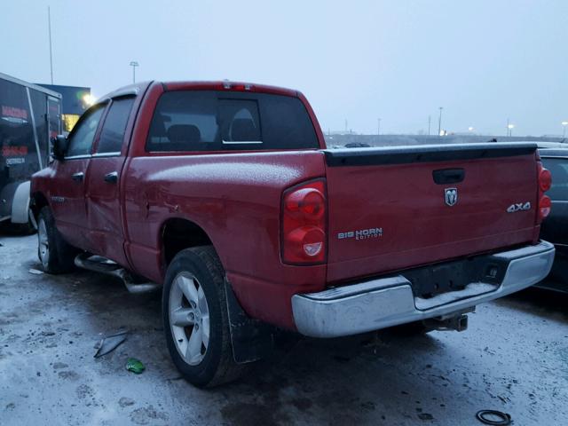 1D7HU18P97S270069 - 2007 DODGE RAM 1500 S RED photo 3