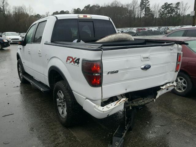 1FTFW1ET5DFE04691 - 2013 FORD F150 SUPER WHITE photo 3