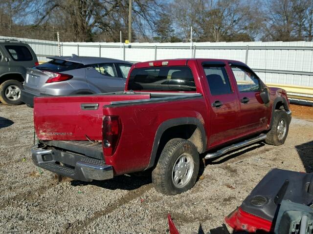 1GCDT136048133797 - 2004 CHEVROLET COLORADO BURGUNDY photo 4