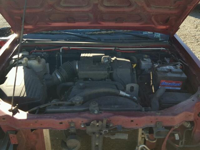 1GCDT136048133797 - 2004 CHEVROLET COLORADO BURGUNDY photo 7