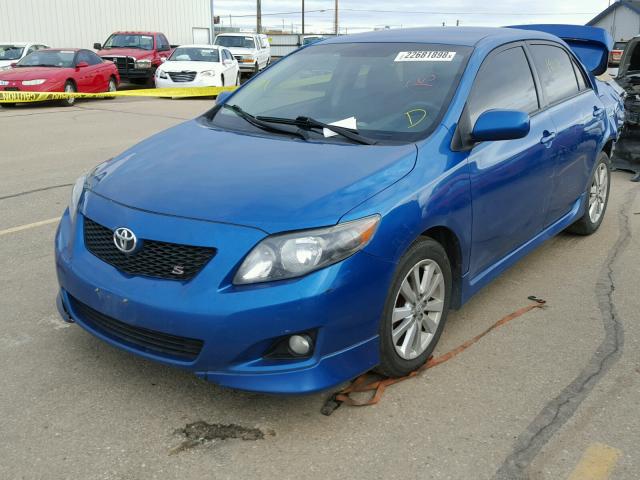 1NXBU40E49Z058422 - 2009 TOYOTA COROLLA BA BLUE photo 2