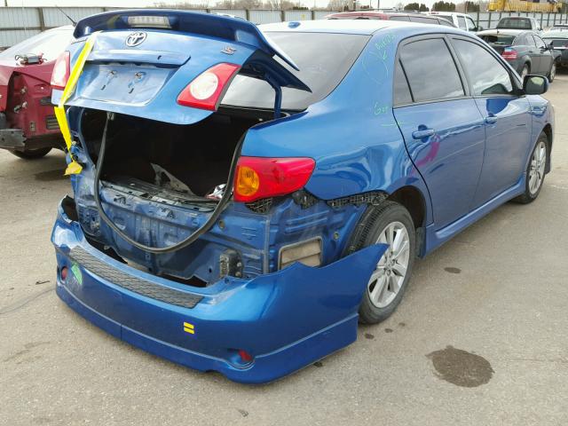 1NXBU40E49Z058422 - 2009 TOYOTA COROLLA BA BLUE photo 4