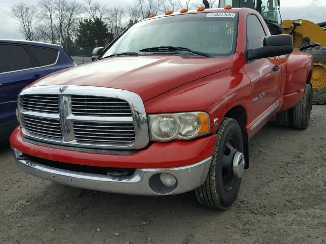 3D7MA46C54G172524 - 2004 DODGE RAM 3500 S RED photo 2