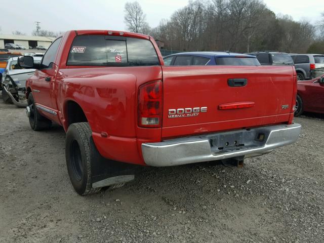 3D7MA46C54G172524 - 2004 DODGE RAM 3500 S RED photo 3