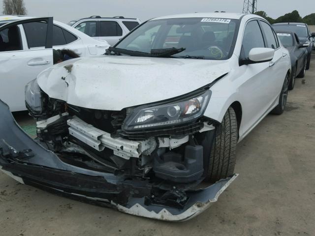 1HGCR2F59EA281011 - 2014 HONDA ACCORD SPO WHITE photo 2