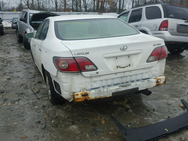 JTHBA30G845037891 - 2004 LEXUS ES 330 WHITE photo 9