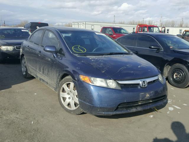 1HGFA16558L045298 - 2008 HONDA CIVIC LX BLUE photo 1