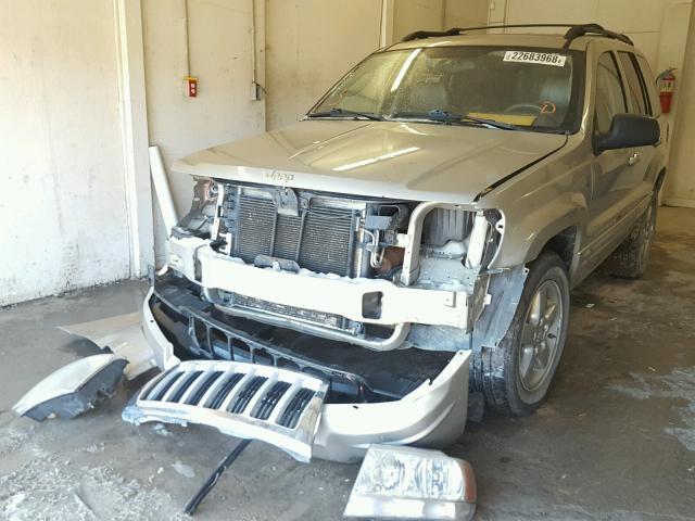 1J4GW58N44C302478 - 2004 JEEP GRAND CHER TAN photo 2