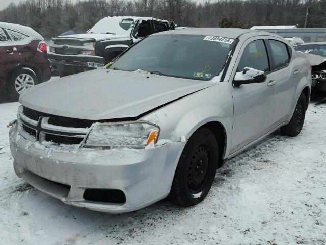 1C3CDZAB6CN265331 - 2012 DODGE AVENGER SE SILVER photo 2