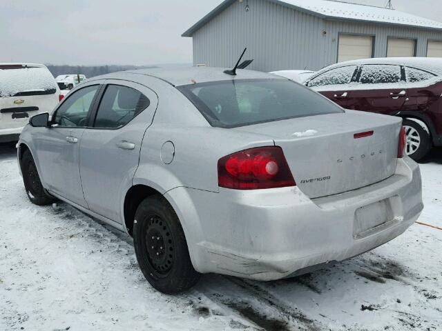 1C3CDZAB6CN265331 - 2012 DODGE AVENGER SE SILVER photo 3