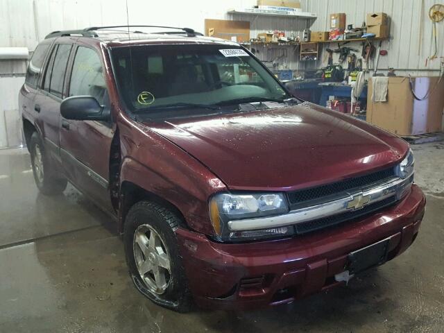 1GNDT13S142421240 - 2004 CHEVROLET TRAILBLAZE MAROON photo 1