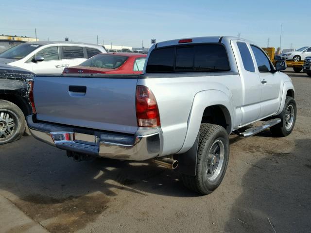 5TETU62N35Z017427 - 2005 TOYOTA TACOMA PRE GRAY photo 4