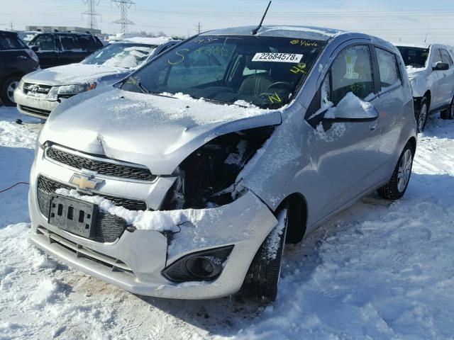 KL8CD6S95EC554164 - 2014 CHEVROLET SPARK 1LT SILVER photo 2