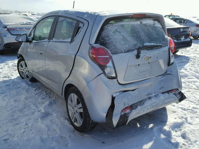 KL8CD6S95EC554164 - 2014 CHEVROLET SPARK 1LT SILVER photo 3