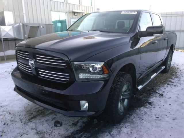 1C6RR7MTXES188202 - 2014 RAM 1500 SPORT BLACK photo 2