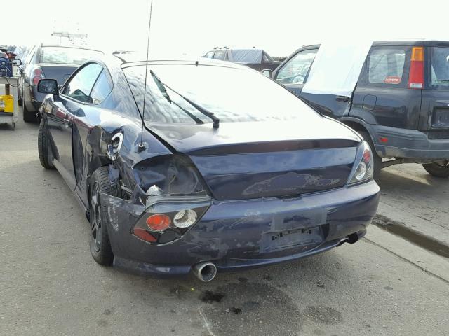 KMHHM65D93U076086 - 2003 HYUNDAI TIBURON BLUE photo 3