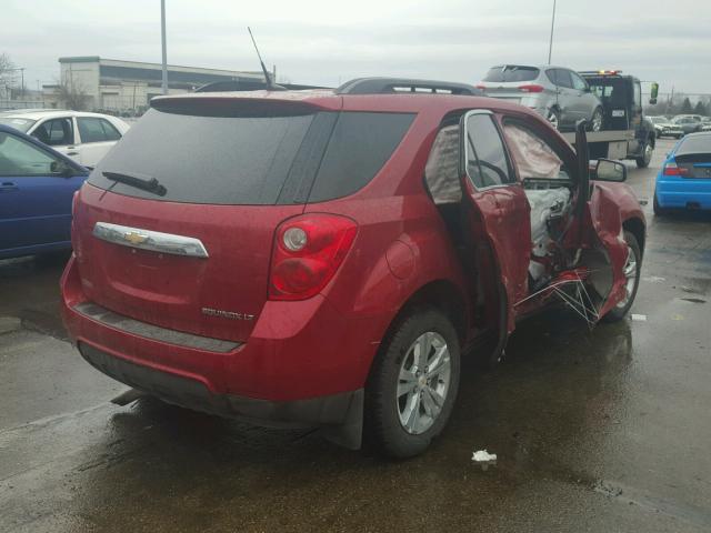 1GNALDEK5DZ104070 - 2013 CHEVROLET EQUINOX LT RED photo 4