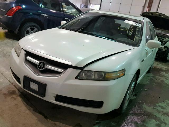 19UUA66275A006651 - 2005 ACURA TL WHITE photo 2