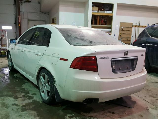 19UUA66275A006651 - 2005 ACURA TL WHITE photo 3