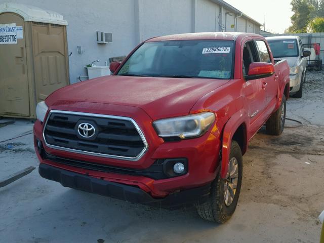 5TFAZ5CNXHX036697 - 2017 TOYOTA TACOMA DOU RED photo 2