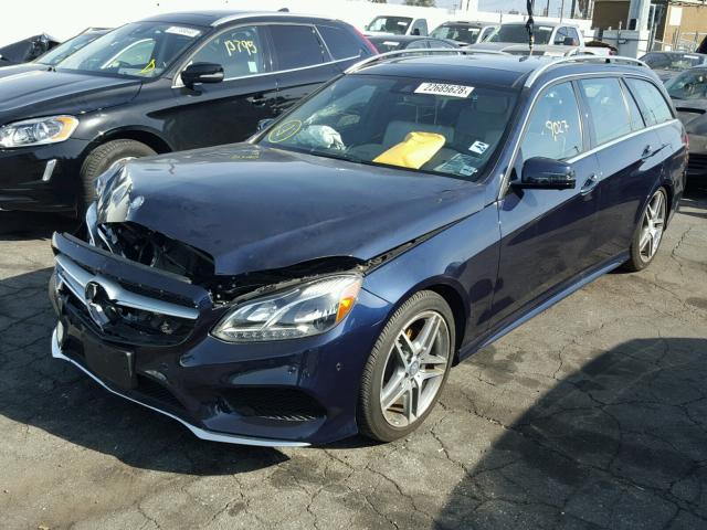 WDDHH8JB7GB284340 - 2016 MERCEDES-BENZ E 350 4MAT BLUE photo 2