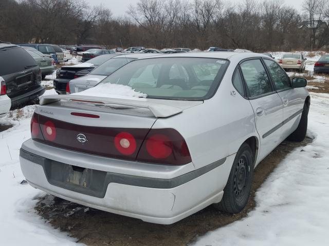 2G1WF52E219205432 - 2001 CHEVROLET IMPALA GRAY photo 4