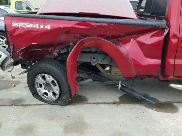 5TEMU52N97Z378906 - 2007 TOYOTA TACOMA DOU RED photo 9