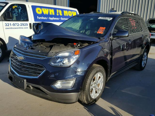 2GNALCEK3H1510535 - 2017 CHEVROLET EQUINOX LT BLUE photo 2